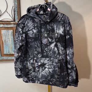 Zumba Fitness Black & Gray Tie-Dye Hoodie Sweatshirt